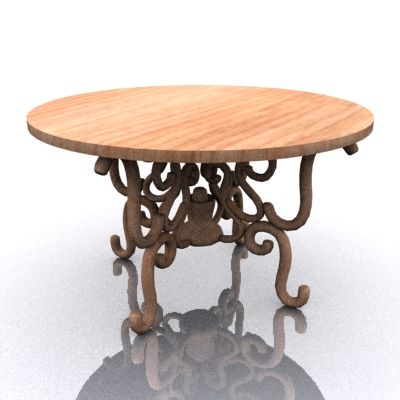 Wooden table in the classic style CAD 3D - model symbol Table29KND006