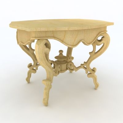 Classic Wooden Table 3D Model Table_ClassicMK01