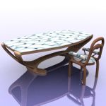 Table chair29KND001 3D - model