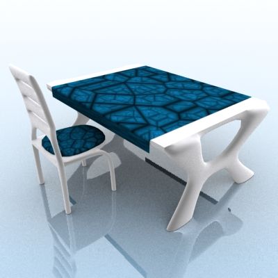 Table_chair29KND002 3D - model