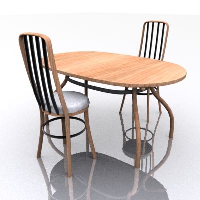Table_chairs29KND004 3D - model