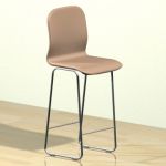 Italian bar stools CAD 3D - model symbol Cappellini Tate
