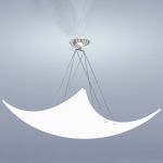 White Italian chandelier 3D - model CAD symbol Fabbian Teorema 3