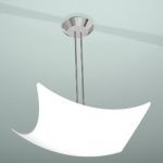 White Italian chandelier modern 3D model Fabbian Teorema