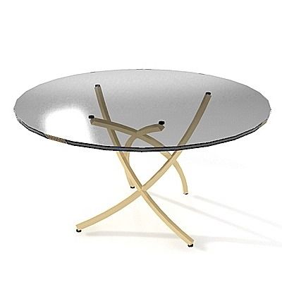 Round table in the style of hi-tech glass tabletop CAD 3D - model symbol Album Sciabola Tondo