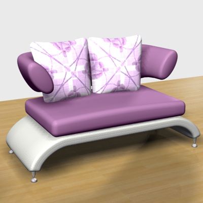 3D - model sofa with pillows  Tornado