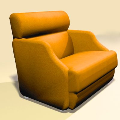 3D – model  armchair orange CAD symbol Ultramobile Farnese