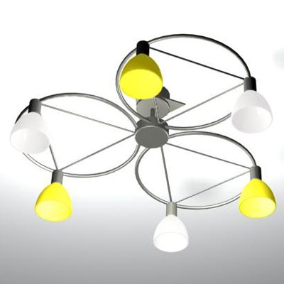 Italian chandelier high-tech 3D - model CAD symbol Aureliano Toso murano 1938 Up and Down