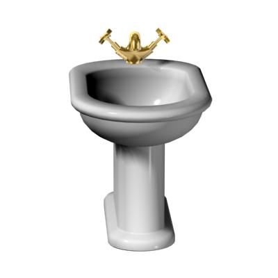 3D - model Italian modern toilet CAD symbol DevonDevon Windsor bidet