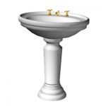 Italian Modern oval sink 3D object DevonDevon Windsor console 1