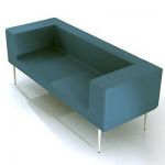 sofa blue minimalism 3D model Mdf Italia  allen2