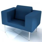 Blue chair minimalism 3D model Mdf Italia  allen 3