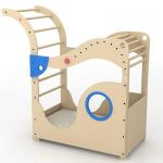Wooden bed for children 3D model bed2