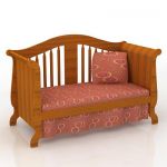 Sofa in a modern style 3D object bed 1