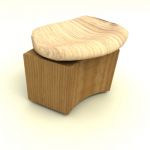 Wooden bench country CAD 3D - model symbol bench 10