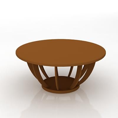 Round coffee table 3D - model ccc03367