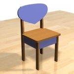 Ukrainian chair for children 3D object Amigo chair 1