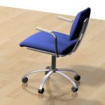 Italian blue office chair CAD 3D - model symbol Cia International  chair 2