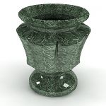 Green vase for flowers 3DS flowerpot 01
