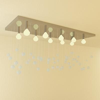 Italian chandelier 3D model ifari 02 170x40 cm