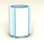 White and blue box waste 3DS litter-bin03