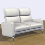 White sofa on metal legs CAD 3D - model symbol megapolis 2