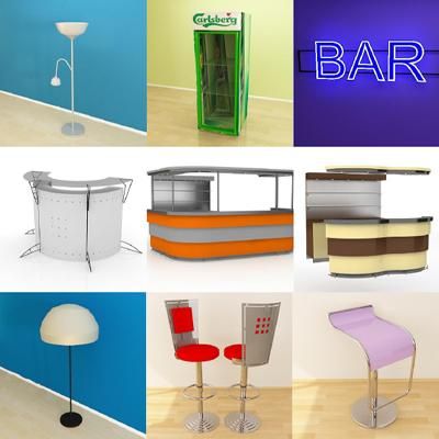 3D - model Furniture for bar (70 objects)