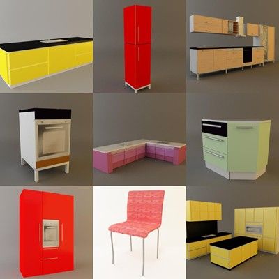 3D - model Kitchen (70 objects)