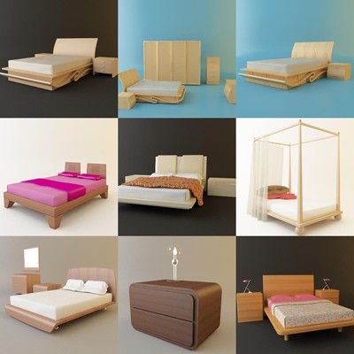 3D - model Bedrooms (50 objects)