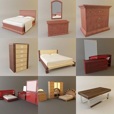 3D - model Bedrooms 2 (50 objects)