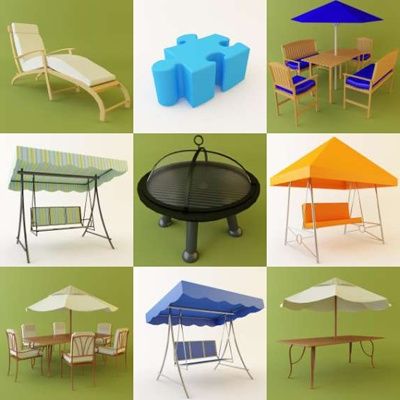 3D - model Garden Furniture 2 (50 objects)