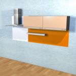 Kitchen orange600 3D - model 6
