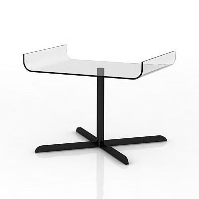 Table in the style of hi-tech glass tabletop France CAD 3D - model symbol Roche Bobois satellites 01