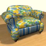 Armchair in the style of country 3D - model sofa11