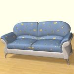 country sofa 3D object sofa37
