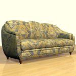 checkered sofa 3D object sofa44