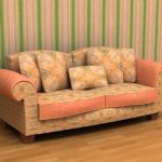 country style sofa 3D object sofa 366