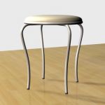 Round stool CAD 3D - model symbol stool