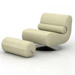3D - model a set of French armchairs  Roche Bobois virgule03