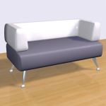 Sofa in the style of minimalism 3D - model CAD symbol Wait 2