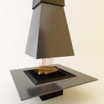 Qualitative 3D-model of fireplace in high-tech art 0 040