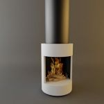 Qualitative 3D-model of fireplace in high-tech art 0 043