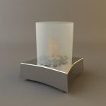 Qualitative 3D-model of fireplace in high-tech art 40/40/45