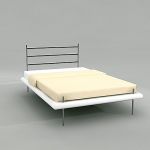 Modern Italian bed 3D object IPE Cavalli Acquariano 1