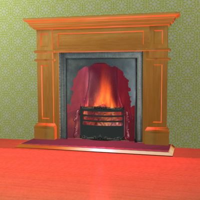 3D-model of classic fireplace Adelaide Insert