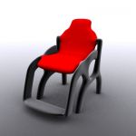 Red chair modern CAd 3D - model symbol Armchair29KND004