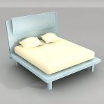 Double bed in a modern style 3DS BED09