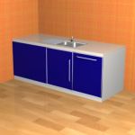 Kitchen Blue 6 3D - model