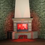 Qualitative 3D-model of corner country fireplace Bolero 2