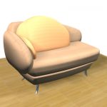 3D - model sofa in the Art Nouveau style CAD symbol Capri